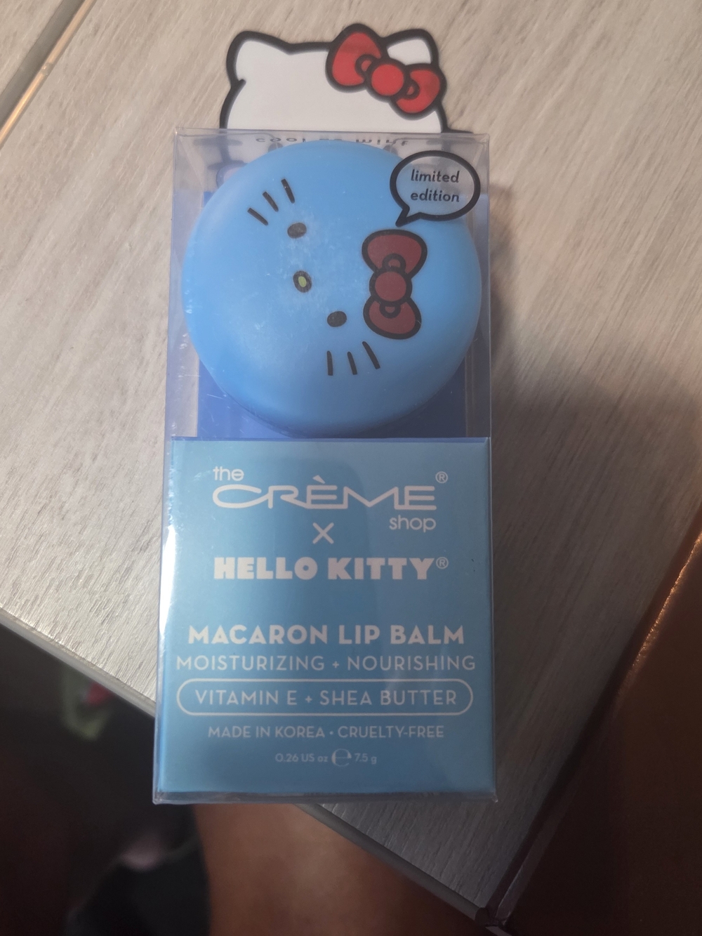 The Crème Shop x Hello Kitty Blue Macaron Lip Balm